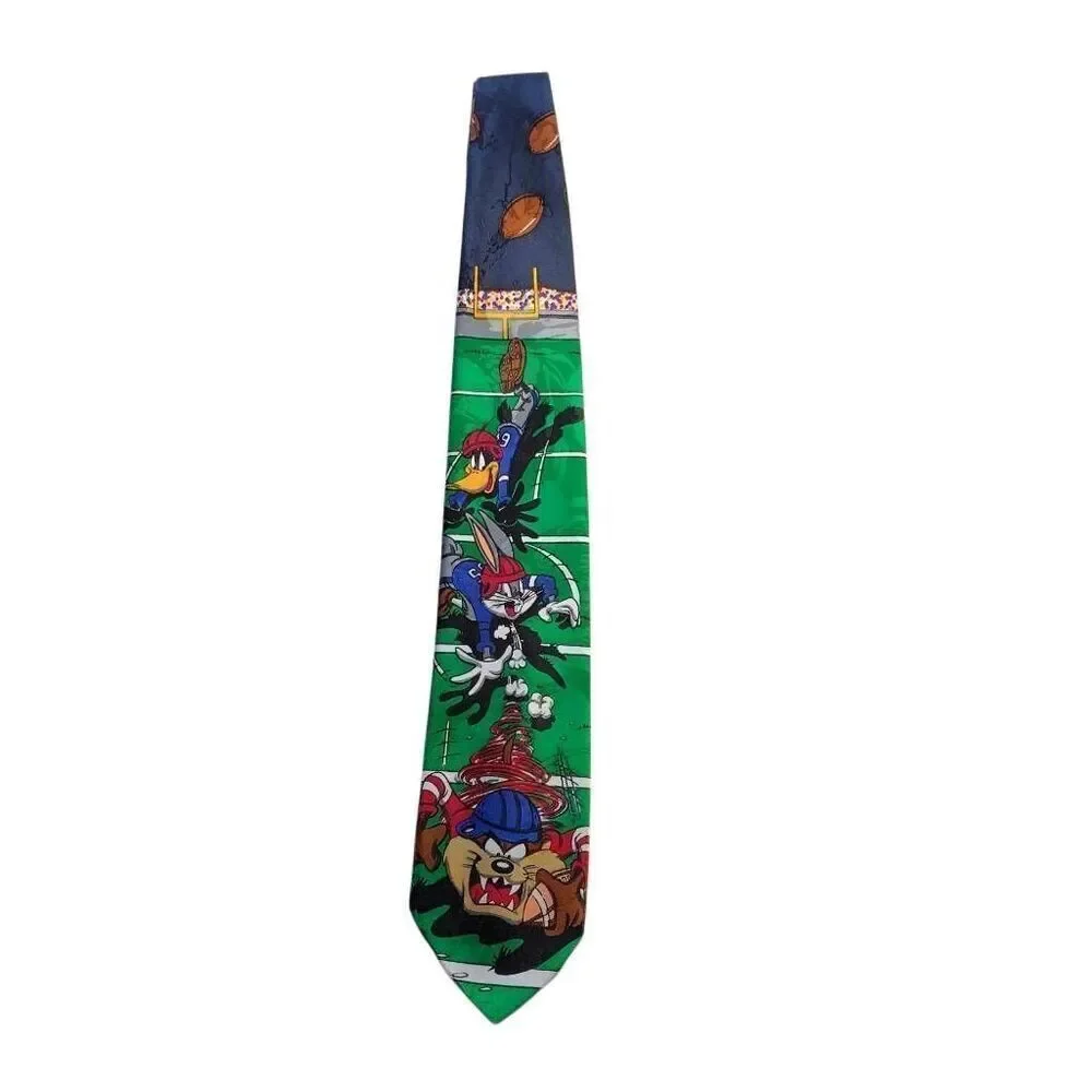 Vintage Looney Tunes Mania Football Season Tie